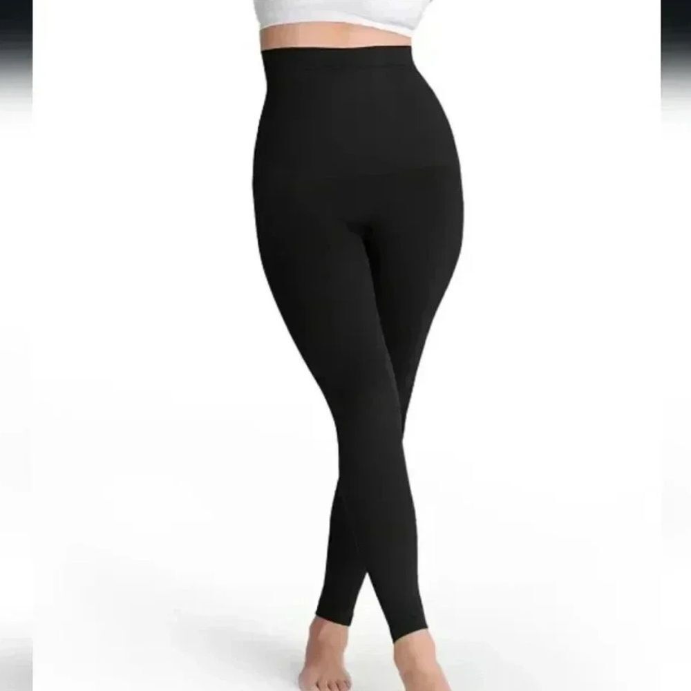 Shapermint Essentials Black High Rise Leggings Size Large | Shapewear